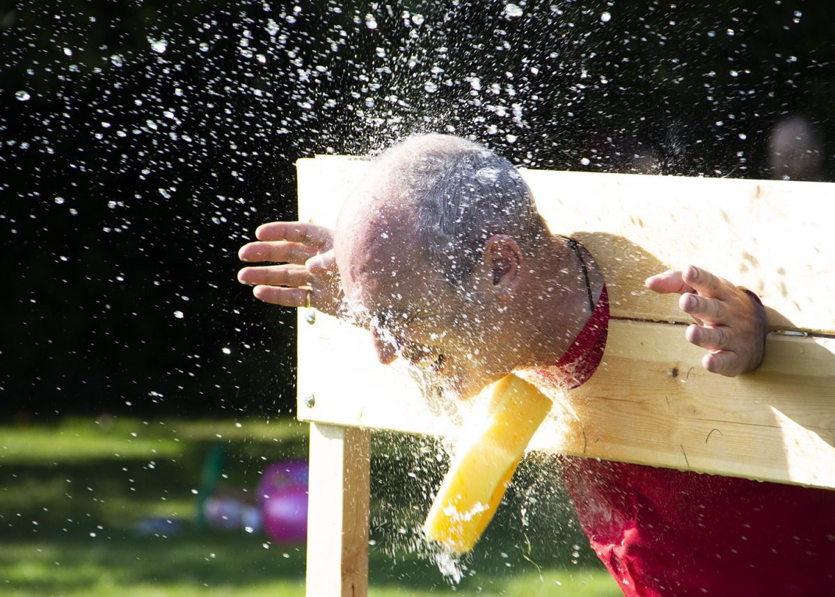 Sun, fun and a soaking for some at the Principals summer bash!